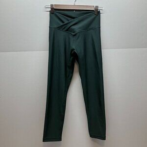 Obsession Womens Dark Green V Cut Butt‎ Lift Scrunch Athletic Leggings Size S